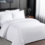Lenjerie Hoteliera Dubla Percale Premium Bumbac 100% pentru Pat Dublu, Rezistenta si Eleganta