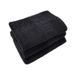 Set 3 Prosoape Bumbac 500g/mp 70x130cm Greek Border Negru pentru Confort de Hotel 5 Stele