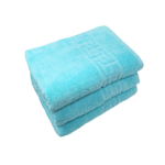 Set 3 Prosoape Bumbac 500g/mp Greek Border Sky Blue 70x130cm - Calitate Premium pentru Baie