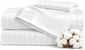 Lenjerie Hoteliera Single Damasc Satinat Bumbac 2 cm Dunga - Confort si Lux pentru Pat O Persoana 1 Lenjerie hoteliera damasc