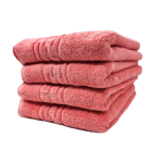 Set 4 Prosoape Bumbac 500g/mp 50x90cm Greek Border Coral, Lux și Confort de 5 Stele