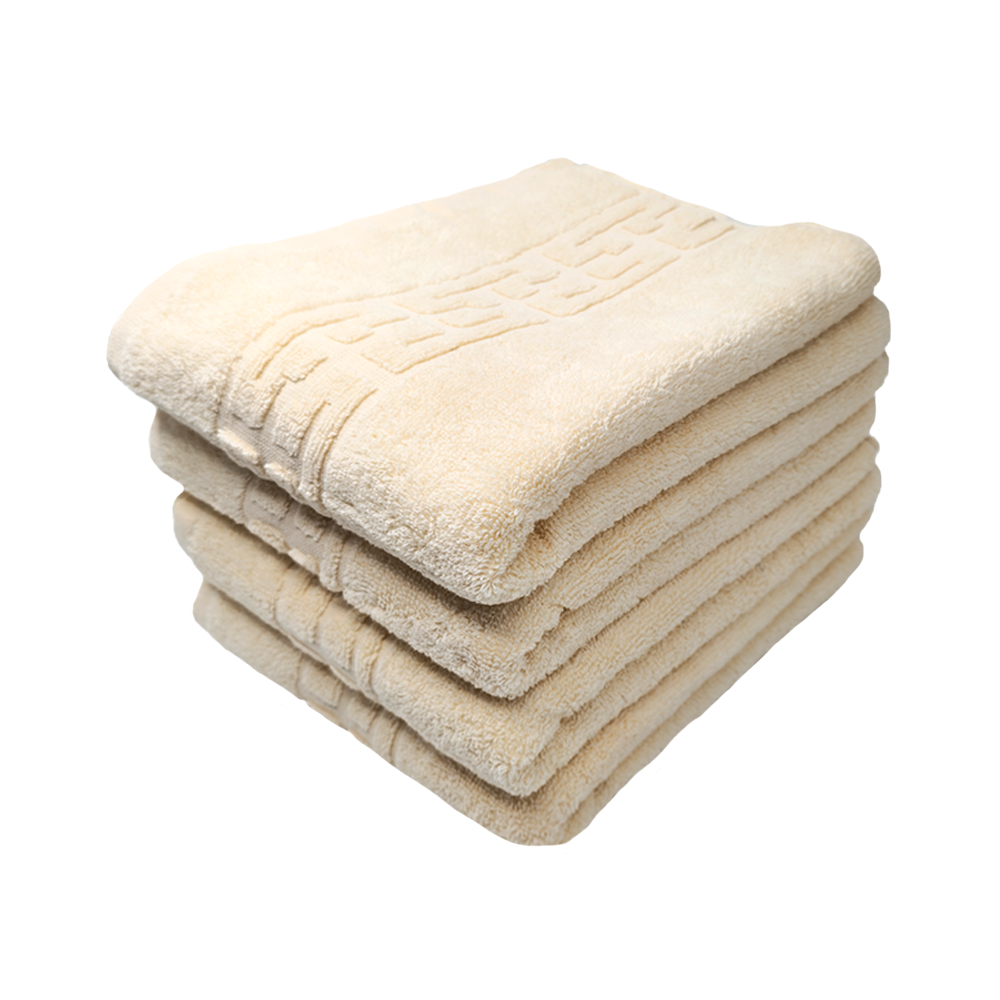4x511-ivoire Set 4 Prosoape Bumbac 500g/mp Greek Border Ivory 50x90cm de Lux - imagine 1
