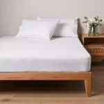 Cearceaf Pat cu Elastic 160x200 cm Bumbac Percale, Textură Fină și Respirabilitate Superioară