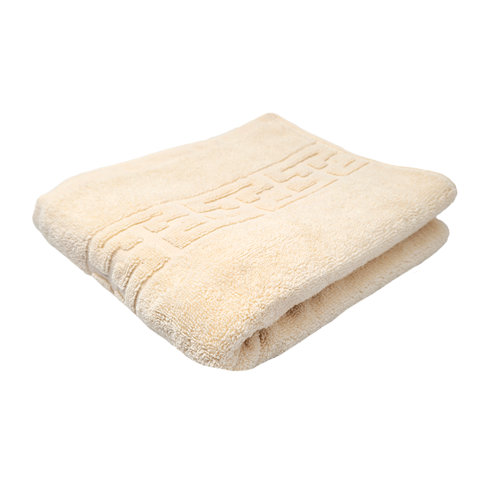 511-ivoire Prosop Bumbac 30×50cm Greek Border Ivory 500 gr/mp - imagine 1