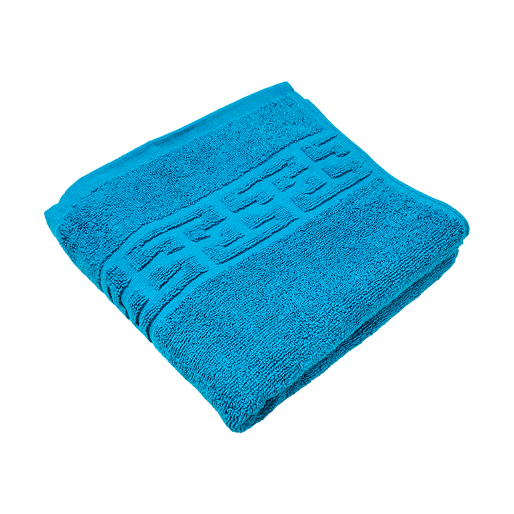 511-turcoaz Prosop Bumbac 30x50cm Greek Border Turcoaz 500g/mp - Calitate Hotel 5 Stele - imagine 1