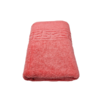 Prosop Bumbac 70x130 cm 500g/mp Greek Border Coral - Calitate Premium pentru Baie - imagine 3