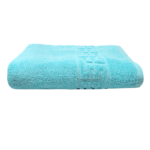 Prosop Bumbac 70x130 cm 500g/mp Greek Border Turcoaz Sky Blue - imagine 2