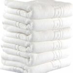 Set 12 Prosoape Hoteliere 70x130cm Bumbac Pakistanez 500g/mp Alb Optic Greek Border