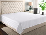 Cearceaf Pat 240x260cm Damasc Bumbac Dunga 2cm - Eleganta si Confort pentru Unitati de Cazare