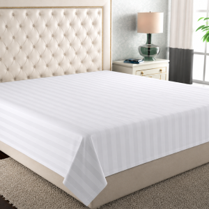 Cearceaf Pat 240x260cm Damasc Bumbac Dunga 2cm - Eleganta si Confort pentru Unitati de Cazare