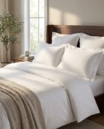 Set 10 Lenjerii Hoteliere King Size Percale Premium Bumbac 100% pentru Pat Matrimonial