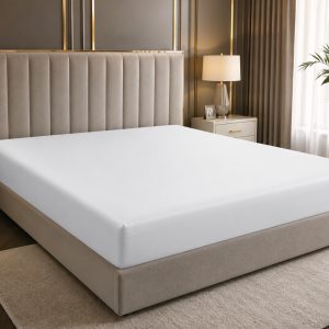 Cearceaf Pat cu Elastic 140x200 cm din Bumbac Percale - Confort și Eleganță pentru Somn Odihnitor