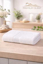 Prosop Ieftin Bumbac Pakistanez 50x90cm Alb Optic 400g/mp Absorbant Durabil