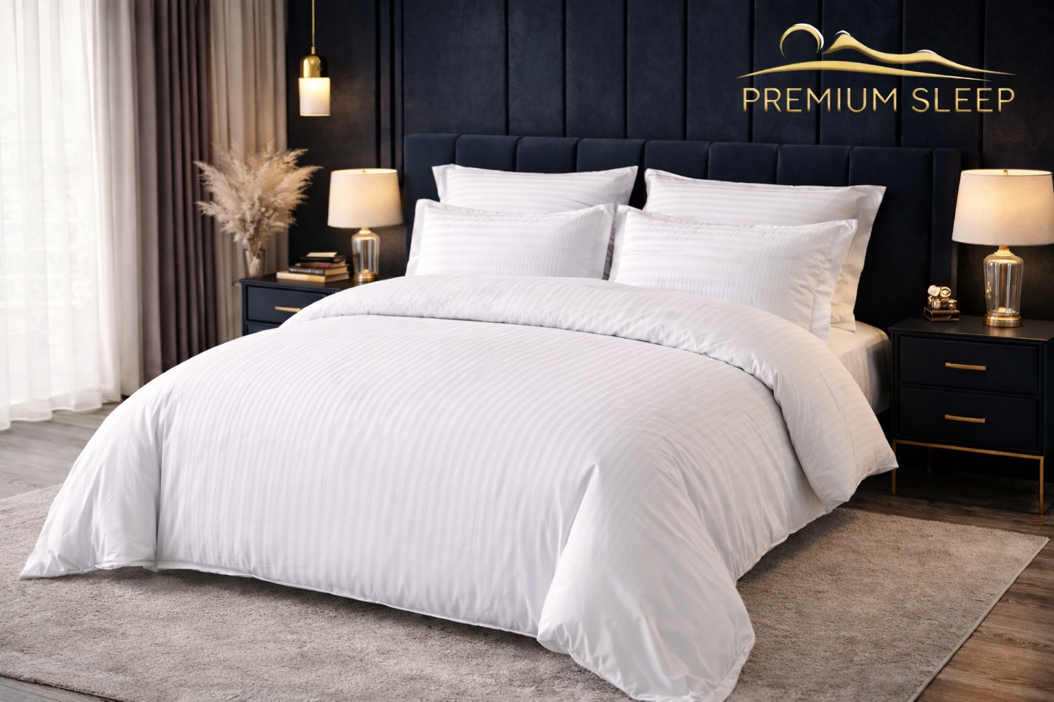 Lenjerie Hoteliera King Size Damasc Satinat Bumbac Lenjerie Hoteliera King Size Damasc Satinat Bumbac