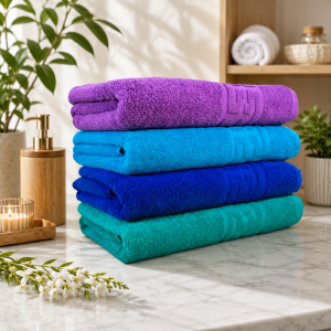 Set Prosoape Bumbac 500 gr/mp 50x90 cm Greek Border Mov Verde Turcoaz Royal Blue