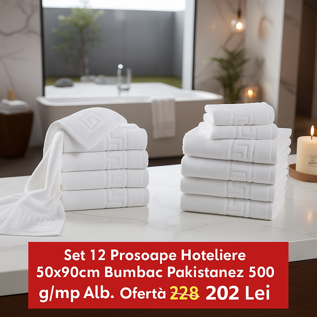 set 12 prosoape hoteliere 50x90 set 12 prosoape hoteliere 50x90
