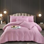 Lenjerie King Size Damasc Finet 6 Piese Lila - Confort Suprem și Design Elegant