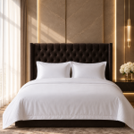 Lenjerie hotelieră single Bumbac Ranforce – Pat o persoană | Alb Perlat | Calitate Premium pentru Hoteluri și Acasă