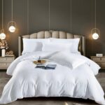 Lenjerie King Size Damasc Finet 6 Piese Alb - Confort Maxim și Design Elegant