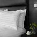 Set 2 Fete De Perna 50x70cm Damasc Bumbac Cu Bordura 1cm - Calitate Superioara Si Confort Luxos