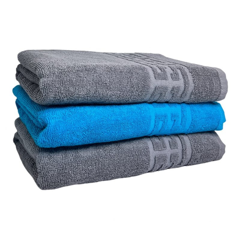 pachet-3-prosoape-baie-bumbac-100-550g-greek-gri-bleu-st10265-800x800-1 Set 3 Prosoape Bumbac 500 gr/mp 70x130 cm Greek Border Gri/Turcoaz Elegante si Absorbante - imagine 1