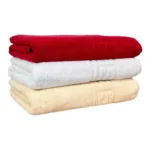 Set Prosoape Bumbac 500 Gr/mp 70x130 cm Greek Border Rosu/Alb/Ivory - Eleganță și Confort în Baia Ta