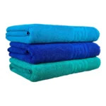 Set 3 Prosoape Bumbac 70x130 cm 500 gr/mp Greek Border Turcoaz Verde Royal Blue - Lux Si Rafinament In Baia Ta