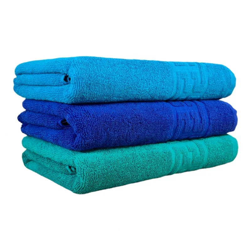 pachet-3-prosoape-baie-bumbac-100-550g-greek-verde-albastru-bleu-st10198-800x800.jpg Set 3 Prosoape Bumbac 70x130 cm 500 gr/mp Greek Border Turcoaz Verde Royal Blue - Lux Si Rafinament In Baia Ta - imagine 1