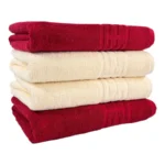 Set 4 Prosoape Bumbac 500g/mp 50x90 cm Greek Border Mov Ivoire - Lux și Eleganță pentru Baia Ta - imagine 2
