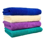 Set Prosoape Bumbac 500 gr/mp 50x90 cm Greek Border Royal Blue Ivoire Mov Verde - Lux și Rafinament în Baia Ta