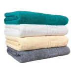 Set 4 Prosoape Bumbac 500g/mp 50x90 cm Greek Border Gri Ivory Verde Alb