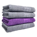 Set 4 Prosoape 50x90 cm Bumbac 500 gr/mp Greek Border Elegant si Absorbante