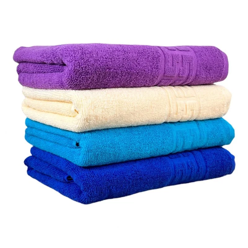Set 4 prosoape bumbac Greek Border Set 4 prosoape bumbac 500 gr/mp Greek Border 50x90 cm ultra-absorbante