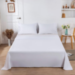 Cearceaf Pat 240x260 cm Bumbac Ranforce - Respirabil, Confortabil, Ușor de Întreținut pentru Hoteluri - imagine 2