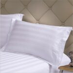 Set 2 Fete De Perna 70x70cm Damasc Bumbac Cu Bordura 2cm - Calitate Superioara, Densitate 170gr/mp