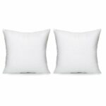 Set 2 Perne Matlasate Hypo-Alergice 40x40cm cu Umplutură din Puf Siliconizat, Lavabile și Antialergice