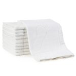 Set 60 Covorașe Baie 50x70cm Bumbac Pakistanez 850 gr/mp Greek Border Rezistente pentru Hoteluri