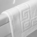 Covoras Baie Bumbac Pakistanez 50x70cm 850gr/mp Greek Border Absorbant si Rezistent - imagine 2