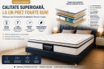 Saltea Green Future Hotel Line Memory Pocket 7 Zone 160x200x30 cm cu Confort Ortopedic si Husa Hipoalergenica