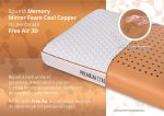 Perna Green Future Memory Cool Copper 40x60 cm cu Suport Ortocervical Hipoalergenic si Ventilatie Free Air - imagine 6