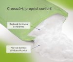Perna Nature 45x65 Verde Bambus Hipoalergenica cu Fibra de Bambus si Silicon - imagine 2