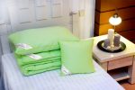 Pilota Nature 220x200 Verde Bambus 100% Hipoalergenica pentru Toate Anotimpurile - imagine 3