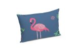 Set Alcam Perna Microfibra 50x70 cm si Pilota Matlasata 140x200 cm Pink Flamingo Antialergenica si Usoara - imagine 3