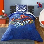 Lenjerie De Pat Spiderman Blue City TAC Elastic Bumbac Ranforce Antisifonare Design Modern