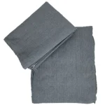 Set Cearceaf Pat Elastic Gri 160x200 cm cu 2 Fete Perna 50x70 cm Bumbac Mercelizat Antisifonare
