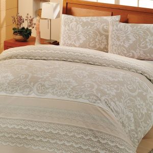 Lenjerie De Pat Natura Crem Altinbasak Bumbac Ranforce Antisifonare Design Modern