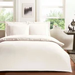 Lenjerie De Pat Sambre Ecru Cu Dantela TAC - Bumbac 100% Mercelizat, Jaquard, Ambalaj Cadou Deluxe