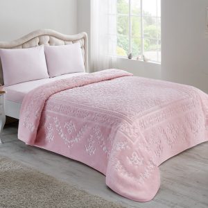 Patura Deluxe Amira Pudra 220 x 240 cm 100% Poliester Rezistenta Sifonari Decor Dormitor