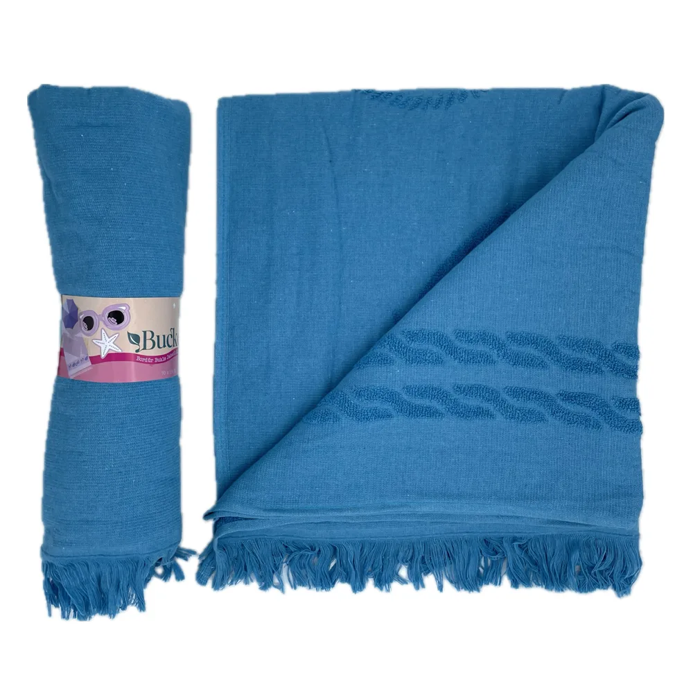 prosop-bumbac-piscina-albastru-jpg Prosop Baie Albastru 70x150 cm Bumbac 100% pentru Piscina - Absorbție Rapidă - imagine 1