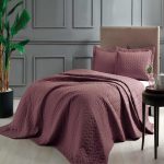 Cuvertură Pat Matlasată 2 Persoane Glory Bordo 250x260 cm TAC DELUXE